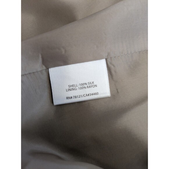 Eileen Fisher Silk Jacket 3X Champagne Mirage Jacquard Long Open Dressy Boxy - Picture 7 of 12